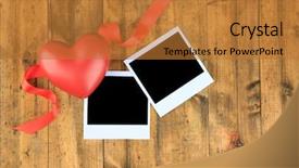  Presentation with treasure map old blank - PPT theme consisting of picture collage - blank old photos and decorative background and a gold colored foreground