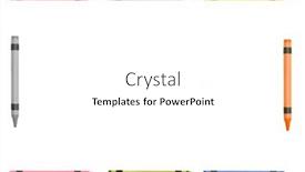  Presentation with picture frame - Colorful slide set enhanced with picture-frame-made-of-crayons backdrop and a white colored foreground