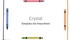 Presentation with picture frame - Slide deck having picture-frame-made-of-crayons background and a white colored foreground