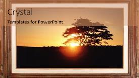  Presentation with picture frame - PPT layouts having picture-frame-with-a-sunset background and a coral colored foreground