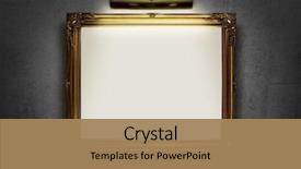  Presentation with picture frame - PPT theme with picture frame with blank canvas background and a coral colored foreground