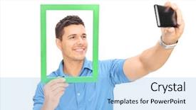  Presentation with process division of cell isolated - Amazing theme having picture frame with cell phone backdrop and a  colored foreground