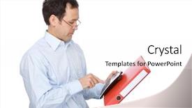  Presentation with full page business - Presentation theme enhanced with picture from a business controller background and a  colored foreground