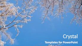  Presentation with winter blue - Theme consisting of picture from bottom of tops background and a teal colored foreground