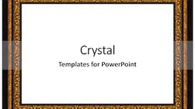  Presentation with gold border - Amazing slide deck having picture gold frame backdrop and a white colored foreground