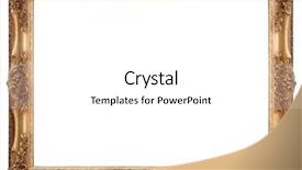  Presentation with antique picture frame - PPT layouts enhanced with picture gold frame background and a white colored foreground