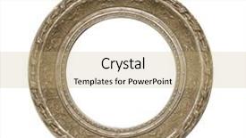  Presentation with gold frame - PPT layouts with picture gold frame with a decorative pattern on a white background and a coral colored foreground