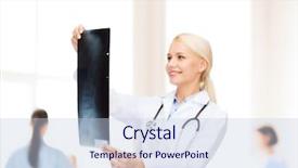  Presentation with radiology - Amazing PPT theme having picture human spine - healthcare medicine and radiology concept backdrop and a light blue colored foreground