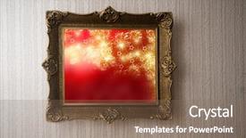  Presentation with picture frame - Presentation having picture in old ornamented frame background and a  colored foreground