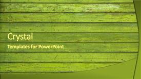  Presentation with wood board - PPT theme consisting of old green wood board background and a tawny brown colored foreground
