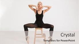  Presentation with ballerina - PPT layouts consisting of picture of a amazing young background and a lemonade colored foreground