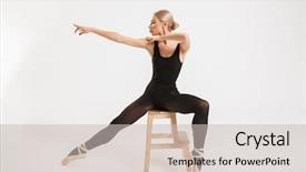  Presentation with ballerina - Audience pleasing theme consisting of picture of a amazing young backdrop and a light gray colored foreground