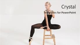  Presentation with ballerina - Cool new PPT theme with picture of a amazing young backdrop and a lemonade colored foreground