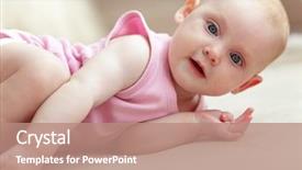  Presentation with baby - Colorful slides enhanced with picture of a baby lying backdrop and a  colored foreground