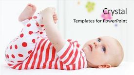  Presentation with new parents at home baby - Cool new theme with picture of a beautiful baby backdrop and a sky blue colored foreground