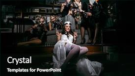  Presentation with cabaret - PPT theme enhanced with picture of a beautiful cabaret background and a black colored foreground