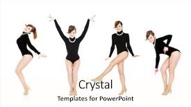  Presentation with cabaret - Amazing presentation design having picture of a cabaret dancer backdrop and a cream colored foreground