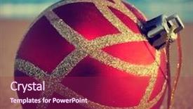  Presentation with beach ball - Slide set featuring southern hemisphere - picture of a christmas ball background and a violet colored foreground