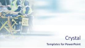  Presentation with car picture - Amazing presentation having picture of a city backdrop and a sky blue colored foreground