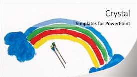  Presentation with rainbow - Amazing presentation having picture of a colorful rainbow backdrop and a white colored foreground