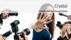  Presentation with film studies - Beautiful slides featuring picture of a film star backdrop and a white colored foreground