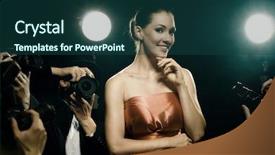  Presentation with film - Audience pleasing theme consisting of picture of a film star backdrop and a ocean colored foreground