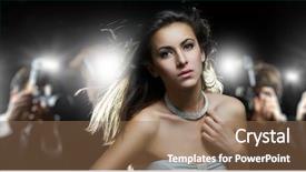  Presentation with shooting star - PPT theme featuring picture of a film star background and a coral colored foreground