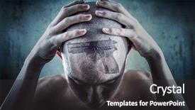  Presentation with gun - Presentation consisting of picture of a gun background and a dark gray colored foreground