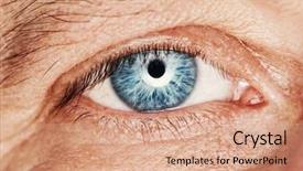  Presentation with human eye - Colorful slides enhanced with picture of a human eye backdrop and a coral colored foreground