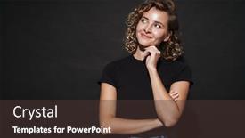  Presentation with dark grey - Theme featuring picture-of-a-pleased-cute background and a tawny brown colored foreground