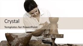  Presentation with harry potter - Presentation theme with picture of a potter works background and a coral colored foreground