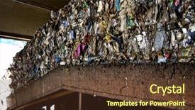  Presentation with recycle - Colorful PPT layouts enhanced with picture of a recycle plant from spain backdrop and a tawny brown colored foreground