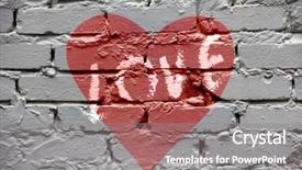  Presentation with work heart - Slide deck consisting of picture of a red heart background and a  colored foreground