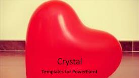  Presentation with balloon - Presentation consisting of happy birthday card sign balloons - picture of a red heart-shaped background and a red colored foreground