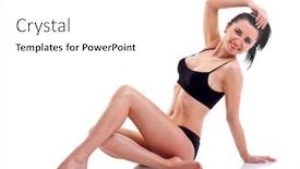  Presentation with fitness - Beautiful slide deck featuring picture-of-a-seated-fitness backdrop and a white colored foreground