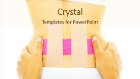  Presentation with human being - PPT theme with picture of a special physio background and a cream colored foreground