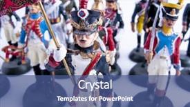  Presentation with soldiers - Presentation theme enhanced with picture of a tin soldiers background and a ocean colored foreground