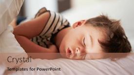  Presentation with sleep - Slide deck having picture-of-a-tired-young background and a coral colored foreground