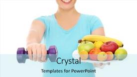  Presentation with fruits - Beautiful slides featuring food energy - picture of a woman backdrop and a arctic colored foreground