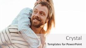  Presentation with walking together - PPT theme with picture-of-amazing-happy-positive background and a light gray colored foreground