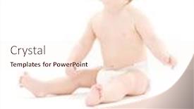  Presentation with diaper - Beautiful PPT layouts featuring picture of baby boy in diaper with toothbrush backdrop and a sky blue colored foreground
