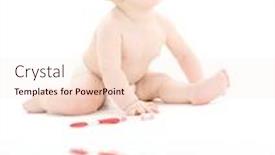  Presentation with diaper - Beautiful slides featuring picture of baby boy in diaper with toothbrush backdrop and a lemonade colored foreground