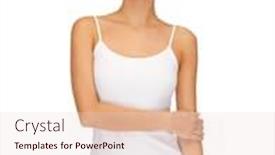  Presentation with cotton - Colorful presentation theme enhanced with picture of beautiful woman in cotton undrewear backdrop and a lemonade colored foreground