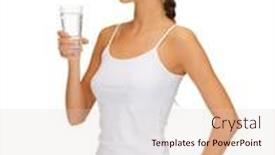  Presentation with water glass - Amazing slides having picture of beautiful woman with glass of water backdrop and a lemonade colored foreground