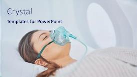  Presentation with oxygen - Slide deck with picture-of-brunette-woman background and a sky blue colored foreground