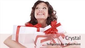  Presentation with footprints in the sand picture - Colorful presentation enhanced with picture of cheerful santa helper backdrop and a lemonade colored foreground