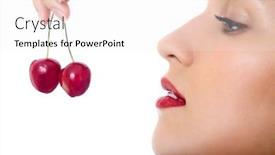  Presentation with lips - Beautiful slide set featuring  backdrop and a  colored foreground