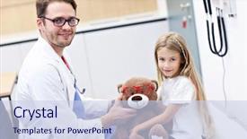  Presentation with optometry - Presentation theme with picture of child optometry male background and a sky blue colored foreground