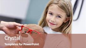  Presentation with optometry - Cool new presentation with picture of child optometry male backdrop and a coral colored foreground