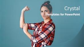  Presentation with strength - Amazing presentation having picture-of-confident-attractive-young backdrop and a teal colored foreground